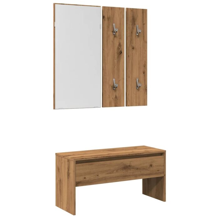 VXL8721158443090_a_en_hd_1.jpg Ensemble de meubles de couloir chêne artisanal bois ingénierie – Image 1