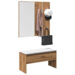 Ensemble de meubles de couloir chêne artisanal bois ingénierie – Image 2