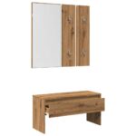 Ensemble de meubles de couloir chêne artisanal bois ingénierie – Image 3