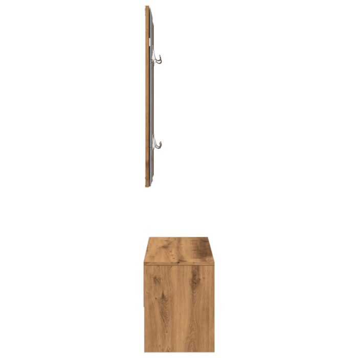 Ensemble de meubles de couloir chêne artisanal bois ingénierie – Image 5