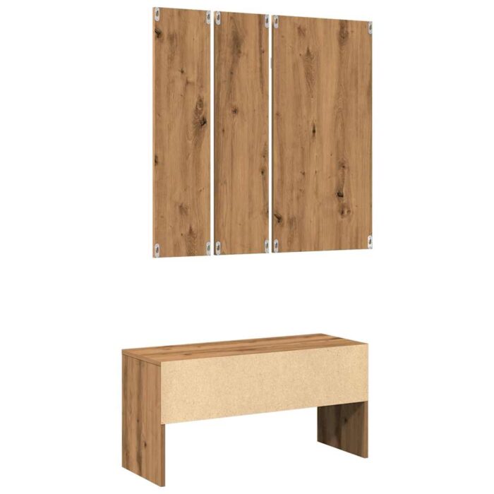 Ensemble de meubles de couloir chêne artisanal bois ingénierie – Image 6