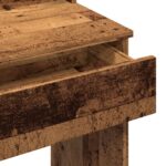 Coiffeuse avec lumières LED vieux bois 96x40x142 cm – Image 9