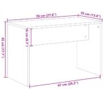 Tabouret de toilette vieux bois 70x35x45 cm bois d'ingénierie – Image 6