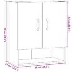 Armoire murale vieux bois 60x31x70 cm bois d'ingénierie – Image 10