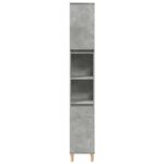 Armoire de salle de bain gris béton 30x30x190 cm – Image 2