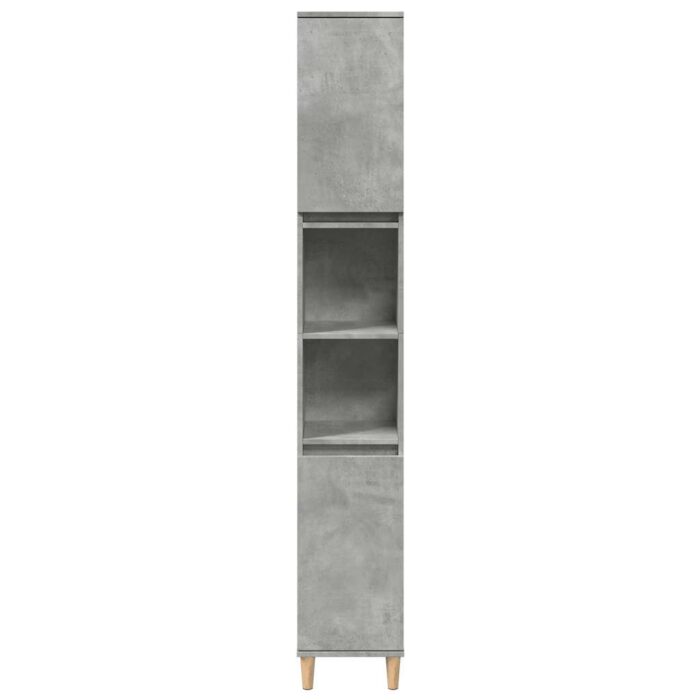 Armoire de salle de bain gris béton 30x30x190 cm – Image 2