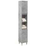 Armoire de salle de bain gris béton 30x30x190 cm