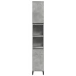 Armoire de salle de bain gris béton 30x30x190 cm – Image 3