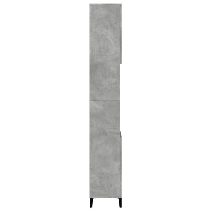 Armoire de salle de bain gris béton 30x30x190 cm – Image 4
