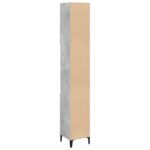 Armoire de salle de bain gris béton 30x30x190 cm – Image 5