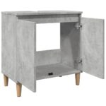 Meuble de lavabo gris béton 58x33x60 cm bois d'ingénierie – Image 3