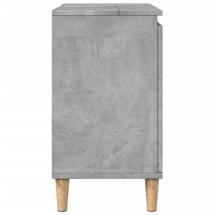 Meuble de lavabo gris béton 58x33x60 cm bois d'ingénierie – Image 4