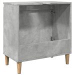 Meuble de lavabo gris béton 58x33x60 cm bois d'ingénierie – Image 5