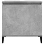 Meuble d'évier gris béton 58x33x60 cm bois d'ingénierie – Image 2