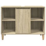 Armoire salle de bain chêne sonoma 80x33x60cm bois d'ingénierie – Image 3