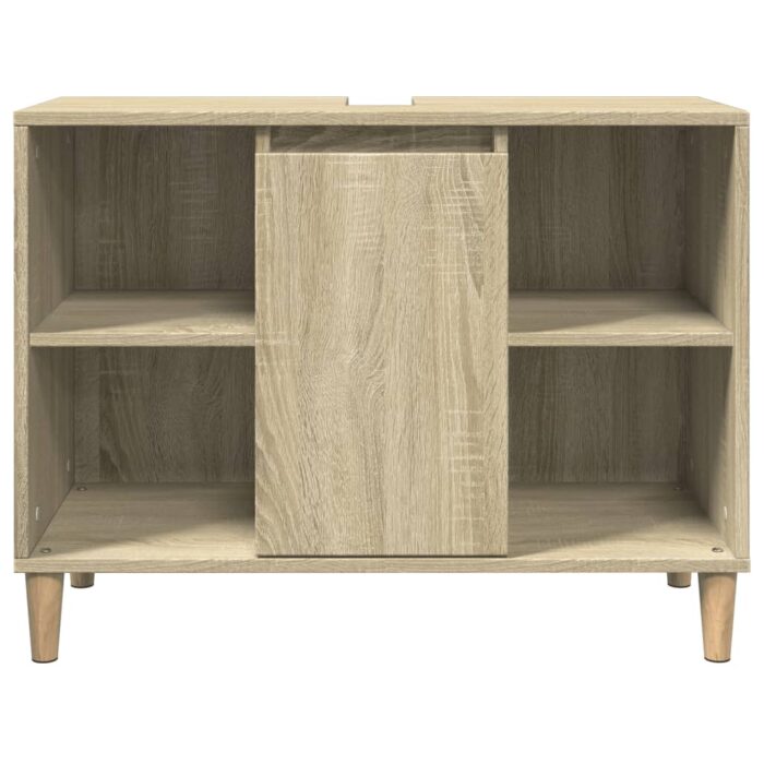 Armoire salle de bain chêne sonoma 80x33x60cm bois d'ingénierie – Image 3