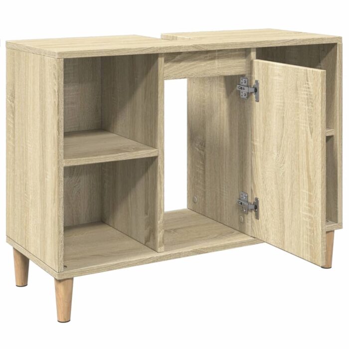 Armoire salle de bain chêne sonoma 80x33x60cm bois d'ingénierie – Image 4
