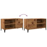 Armoire à disques vieux bois 84,5x38x48 cm bois d'ingénierie – Image 5