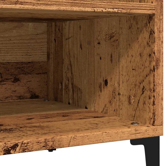 Armoire à disques vieux bois 84,5x38x48 cm bois d'ingénierie – Image 6