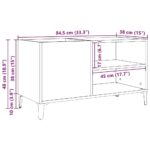 Armoire à disques vieux bois 84,5x38x48 cm bois d'ingénierie – Image 8