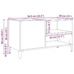 Armoire à disques chêne artisanal 84,5x38x48 cm bois ingénierie – Image 8
