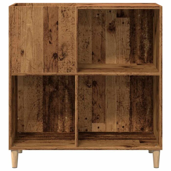 Armoire à disques vieux bois 84,5x38x89 cm bois d'ingénierie – Image 2