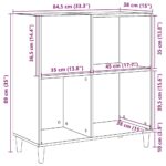 Armoire à disques vieux bois 84,5x38x89 cm bois d'ingénierie – Image 8