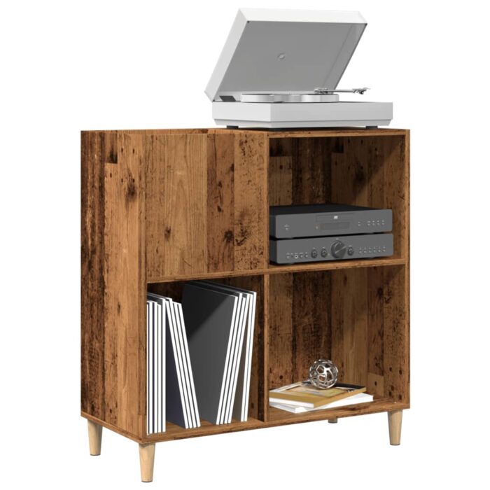Armoire à disques vieux bois 84,5x38x89 cm bois d'ingénierie – Image 1