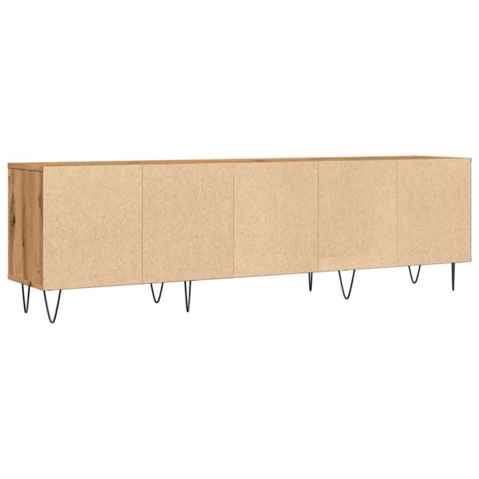 Meuble TV chêne artisanal 150x30x44,5 cm bois d'ingénierie – Image 5
