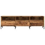 Meuble TV vieux bois 150x30x44,5 cm bois d'ingénierie – Image 2