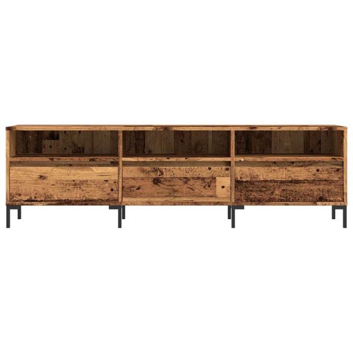 Meuble TV vieux bois 150x30x44,5 cm bois d'ingénierie – Image 2