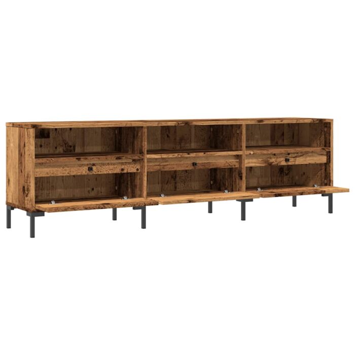 Meuble TV vieux bois 150x30x44,5 cm bois d'ingénierie – Image 3
