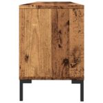 Meuble TV vieux bois 150x30x44,5 cm bois d'ingénierie – Image 4