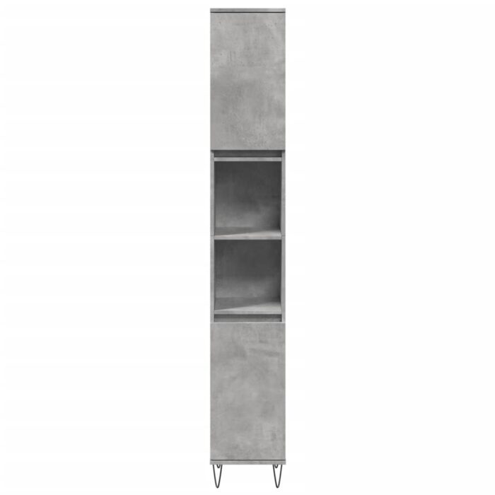 Armoire de salle de bain gris béton 30x30x190 cm – Image 2