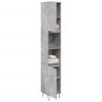 Armoire de salle de bain gris béton 30x30x190 cm