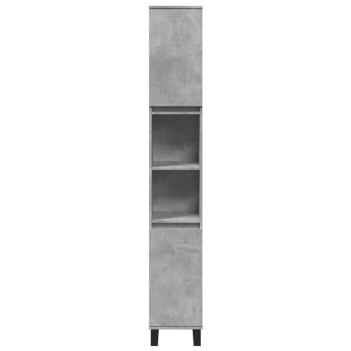 Armoire de salle de bain gris béton 30x30x190 cm – Image 2