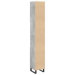 Armoire de salle de bain gris béton 30x30x190 cm – Image 4