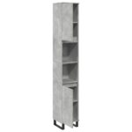 Armoire de salle de bain gris béton 30x30x190 cm – Image 5