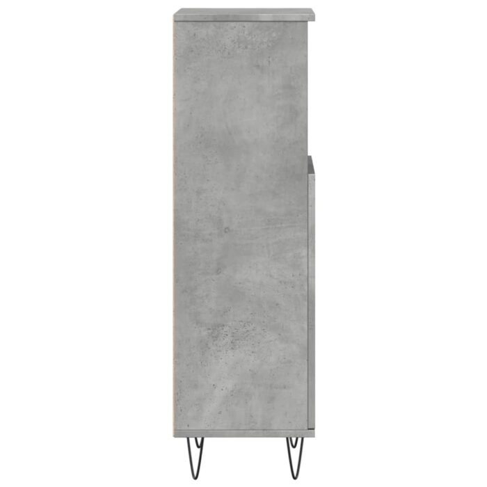 Armoire de salle de bain gris béton 30x30x100 cm – Image 3