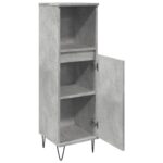 Armoire de salle de bain gris béton 30x30x100 cm – Image 5