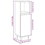 Armoire de salle de bain gris béton 30x30x100 cm – Image 8