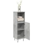 Armoire de salle de bain gris béton 30x30x100 cm