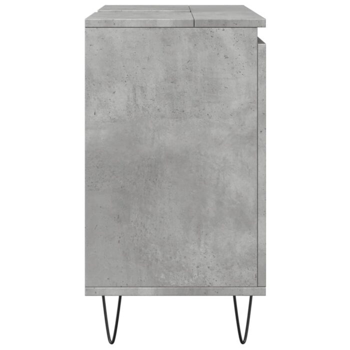 Armoire de bain gris béton 58x33x60 cm bois d'ingénierie – Image 3