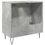 Armoire de bain gris béton 58x33x60 cm bois d'ingénierie – Image 4