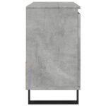 Armoire de lavabo de salle de bain gris béton 65x33x60 cm – Image 3