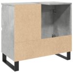 Armoire de lavabo de salle de bain gris béton 65x33x60 cm – Image 4