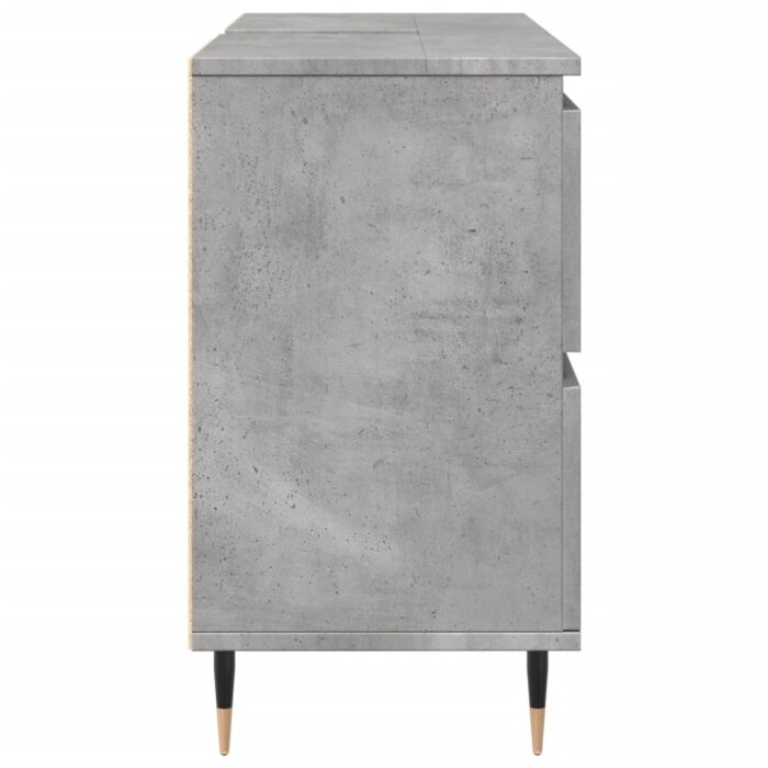Armoire salle de bain gris béton 80x33x60cm bois d'ingénierie – Image 3