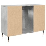 Armoire salle de bain gris béton 80x33x60cm bois d'ingénierie – Image 4