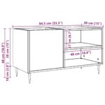 Armoire à disques vieux bois 84,5x38x48 cm bois d'ingénierie – Image 8