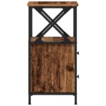 Table de chevet vieux bois 34x35,5x70 cm bois d'ingénierie – Image 3